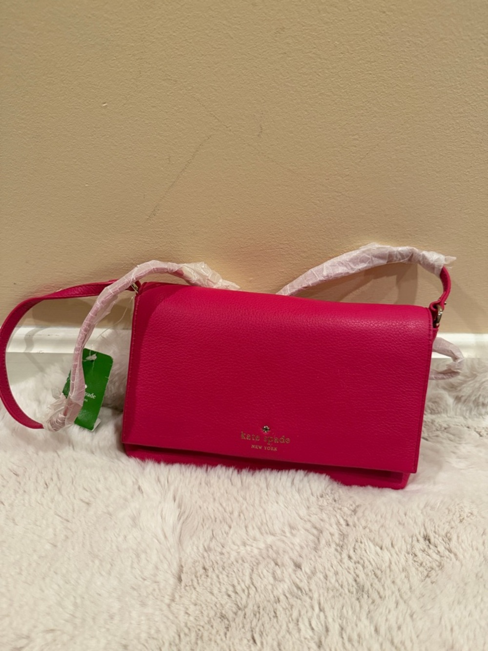 kate spade Hot Pink Pebbled Leather Crossbody